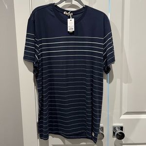 NWT Marine Layer Men’s Signature Crew Tee Blue Stripe XL